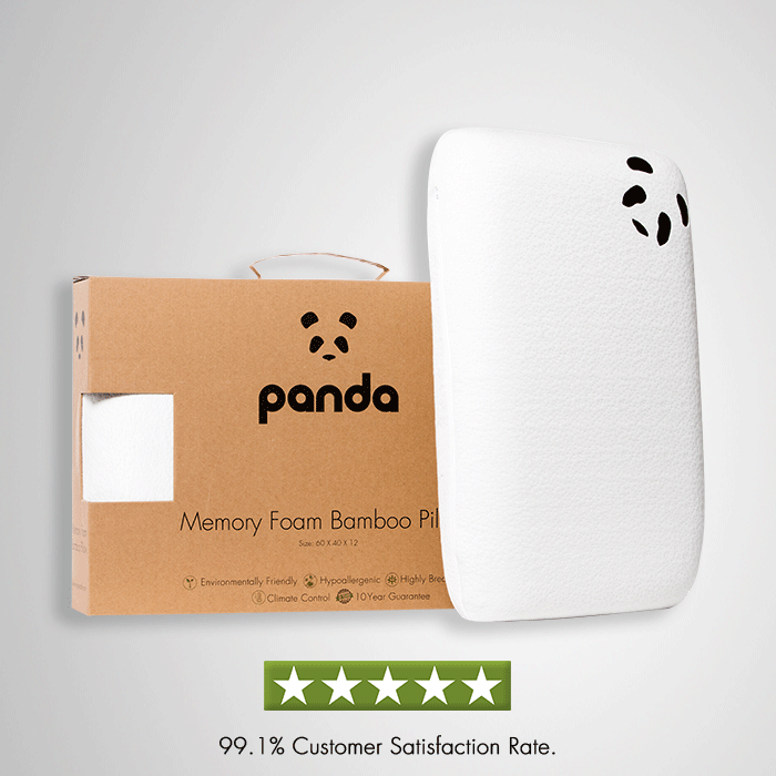 Panda Memory Foam Bamboo Pillow