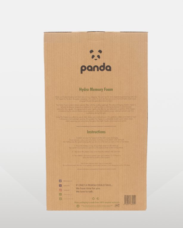 Panda Memory Foam Bamboo Mattress Topper